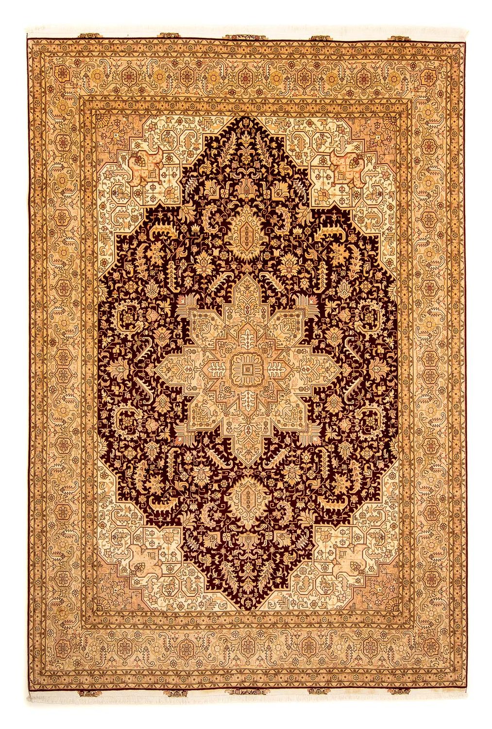 Alfombra Persa - Tabriz - Real - 346 x 245 cm - marrón claro