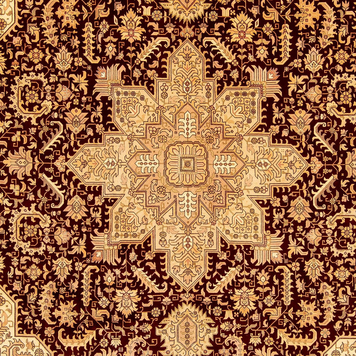 Alfombra Persa - Tabriz - Real - 346 x 245 cm - marrón claro