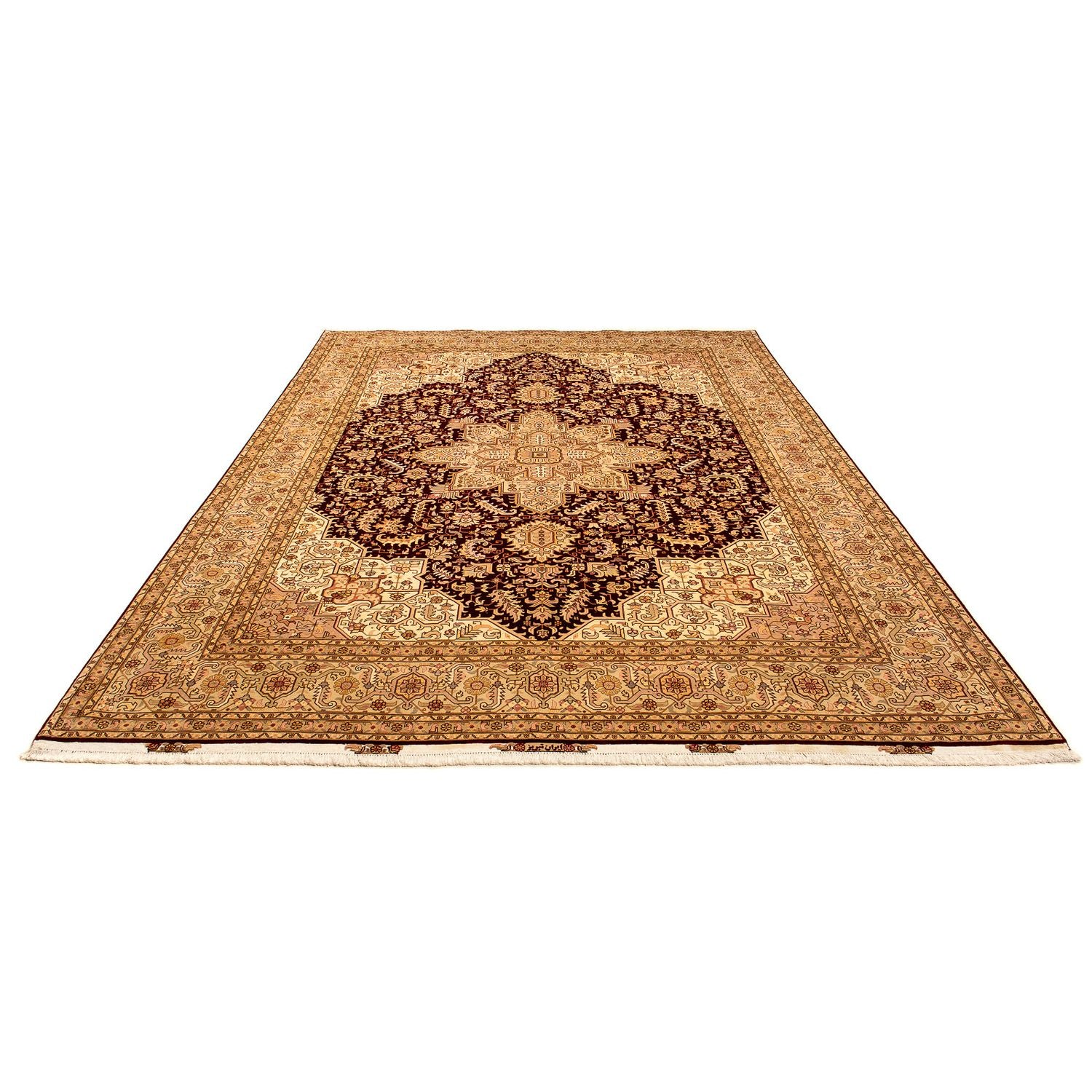 Alfombra Persa - Tabriz - Real - 346 x 245 cm - marrón claro