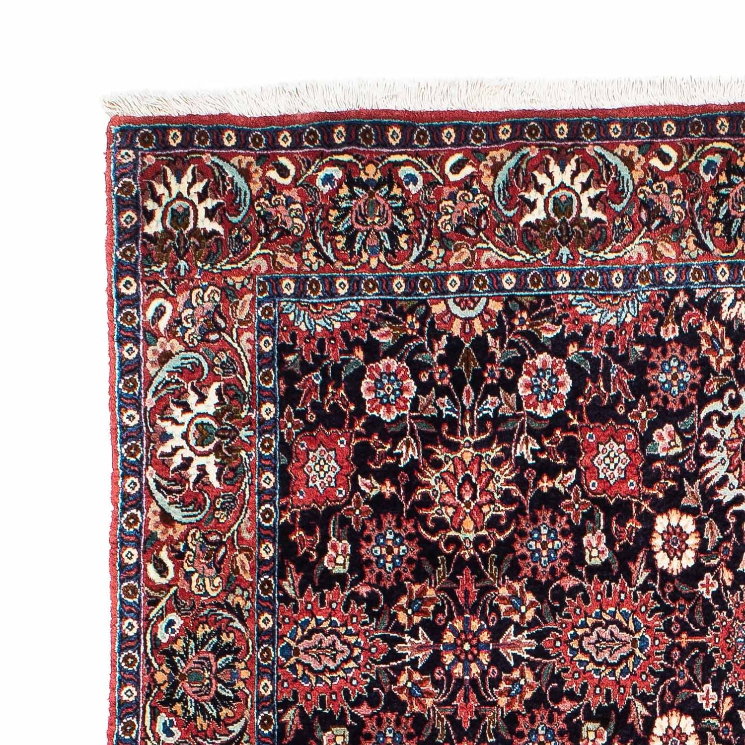 Alfombra persa - Bidjar - 219 x 130 cm - azul oscuro