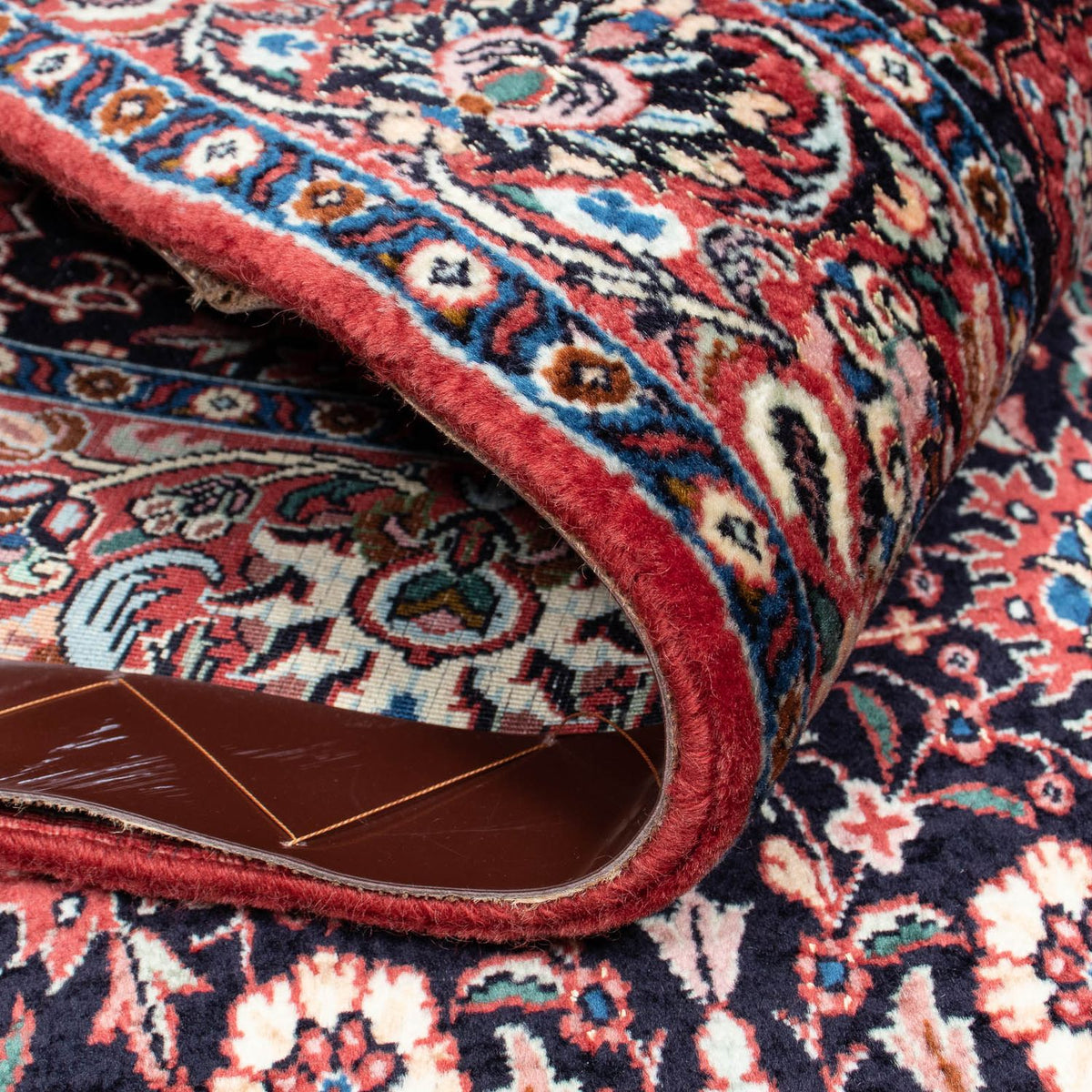 Alfombra persa - Bidjar - 219 x 130 cm - azul oscuro