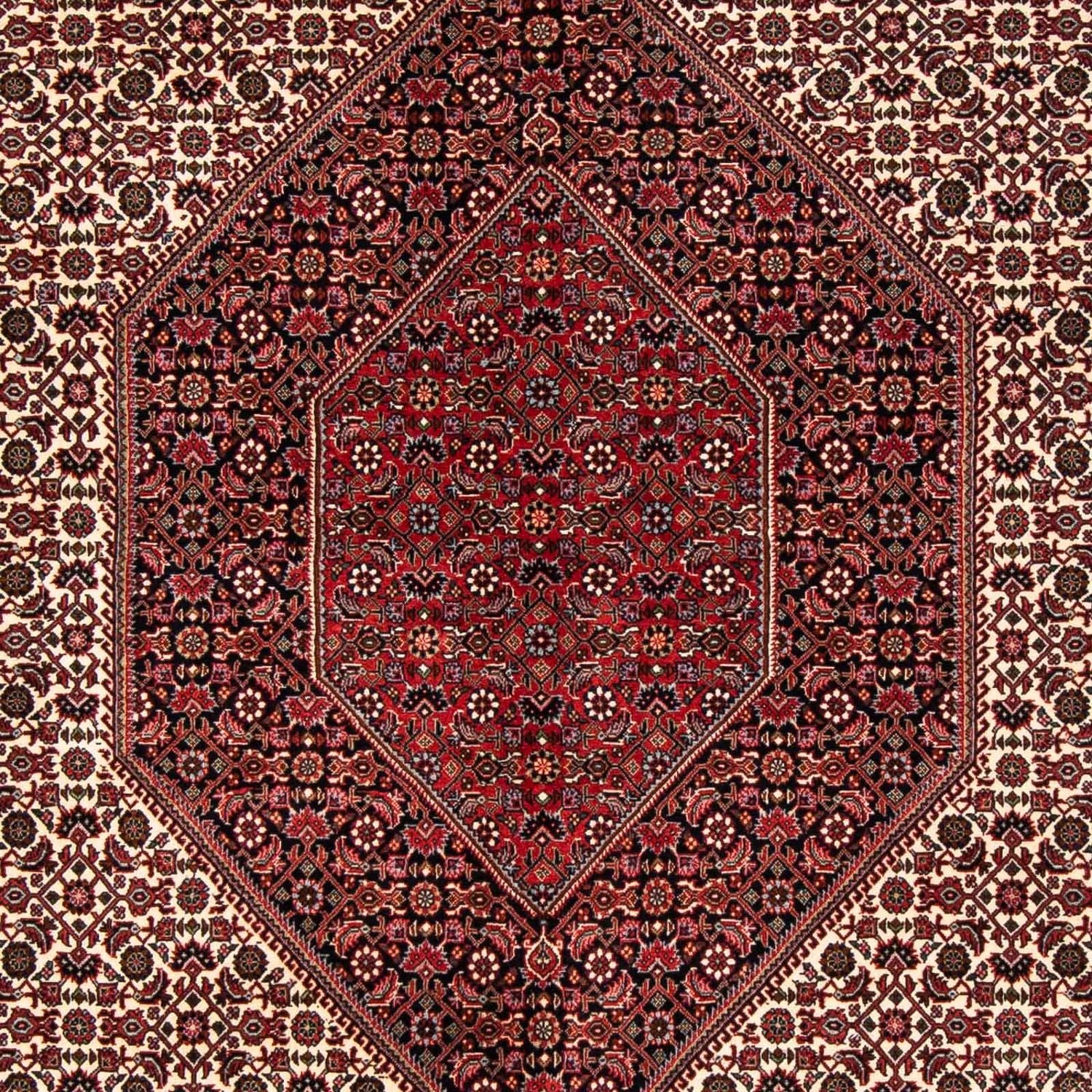 Alfombra persa - Bidjar - 251 x 171 cm - rojo oscuro