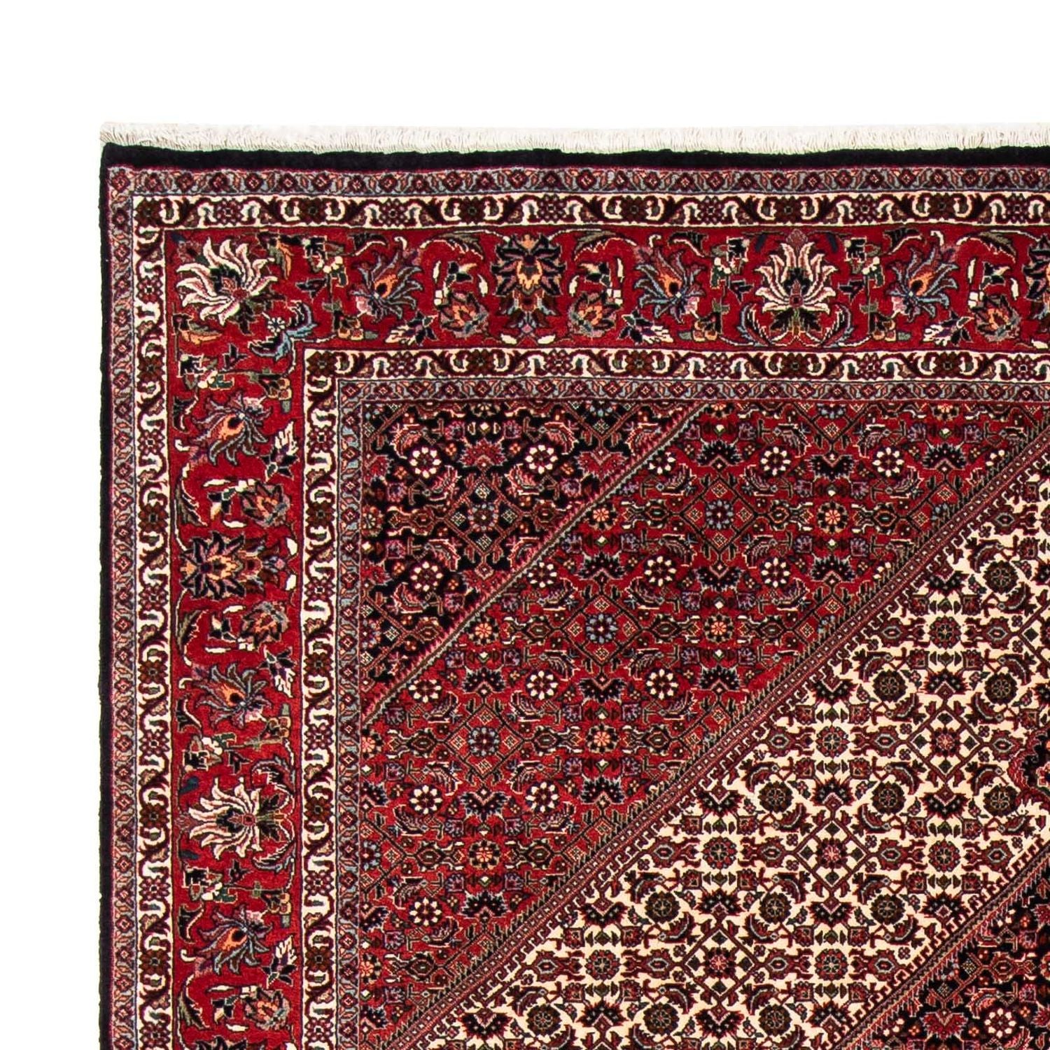 Alfombra persa - Bidjar - 251 x 171 cm - rojo oscuro