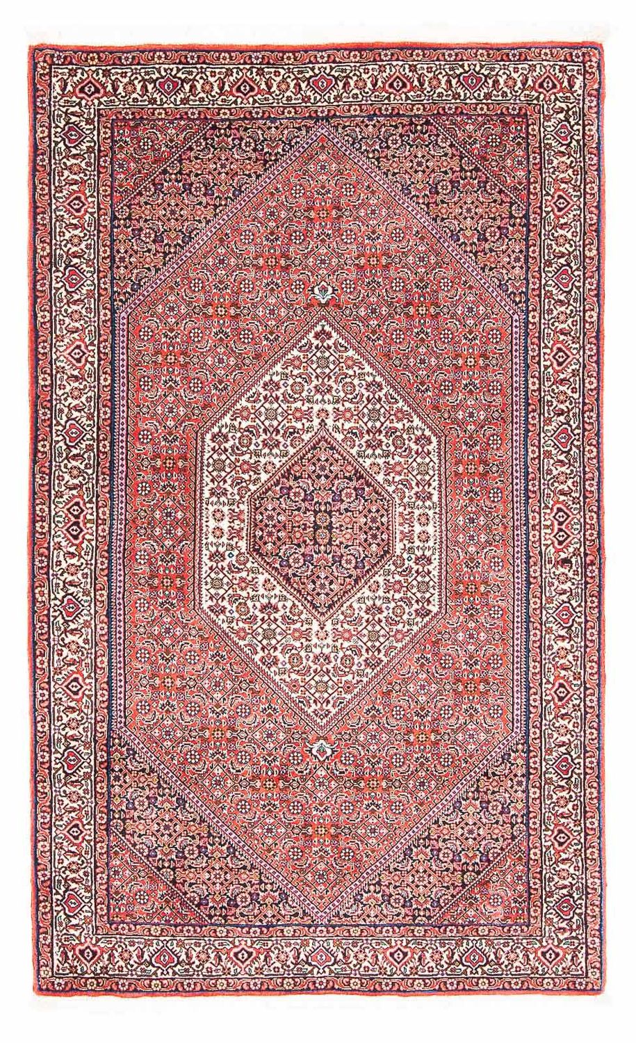 Alfombra persa - Bidjar - 175 x 110 cm - rojo claro