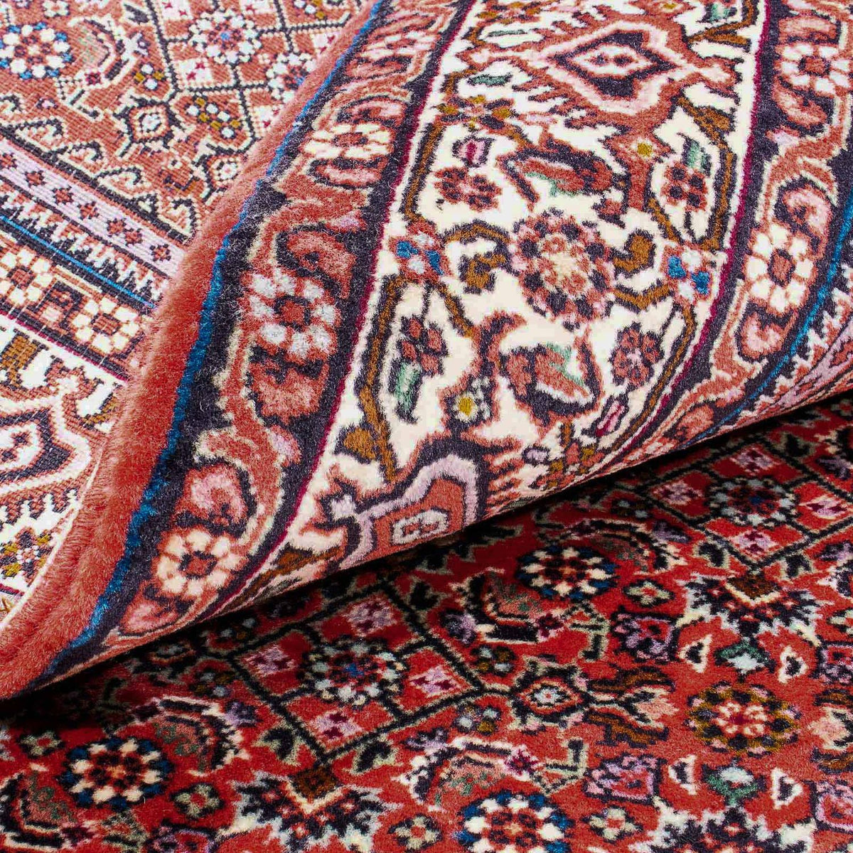 Alfombra persa - Bidjar - 175 x 110 cm - rojo claro