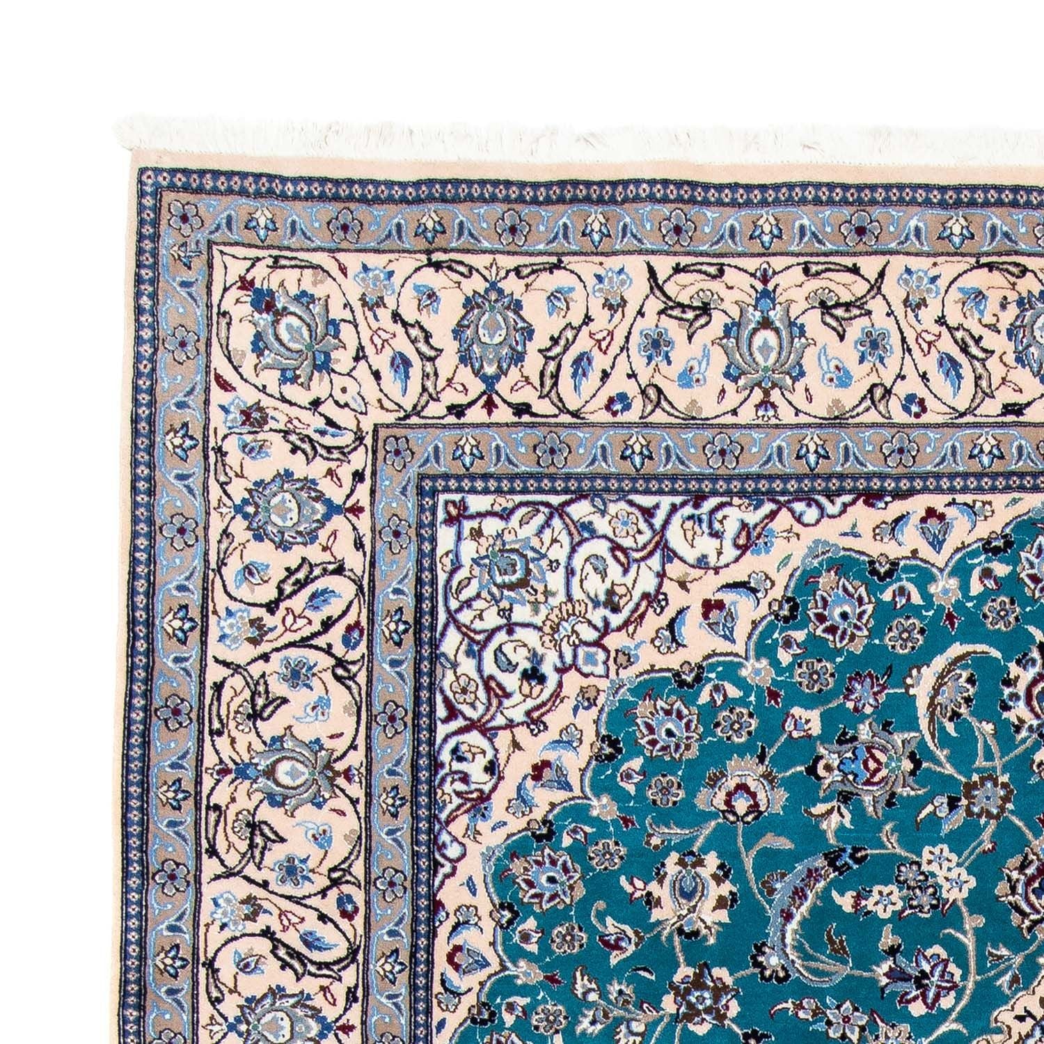 Alfombra Persa - Nain - Prima - 305 x 201 cm - azul marino
