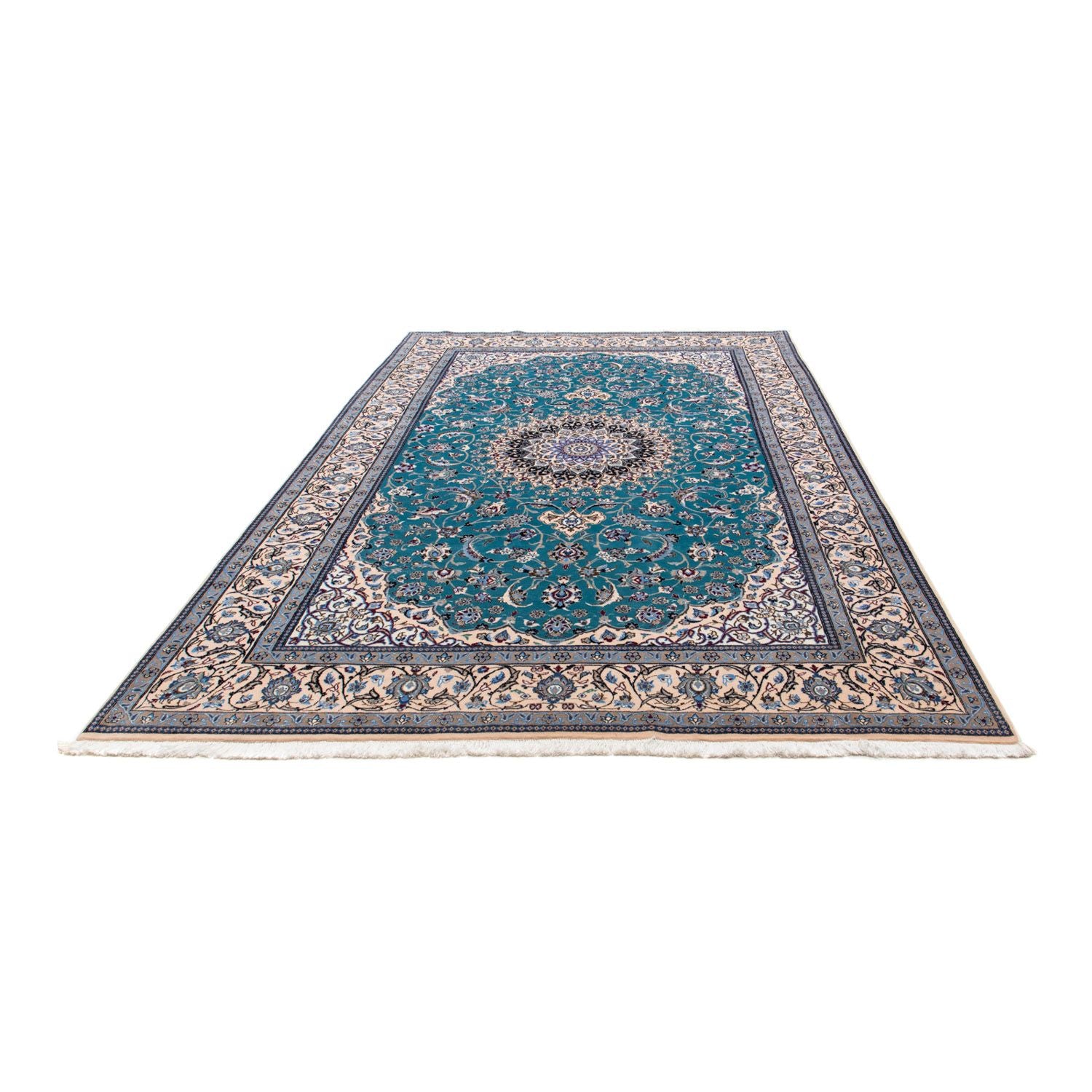 Alfombra Persa - Nain - Prima - 305 x 201 cm - azul marino