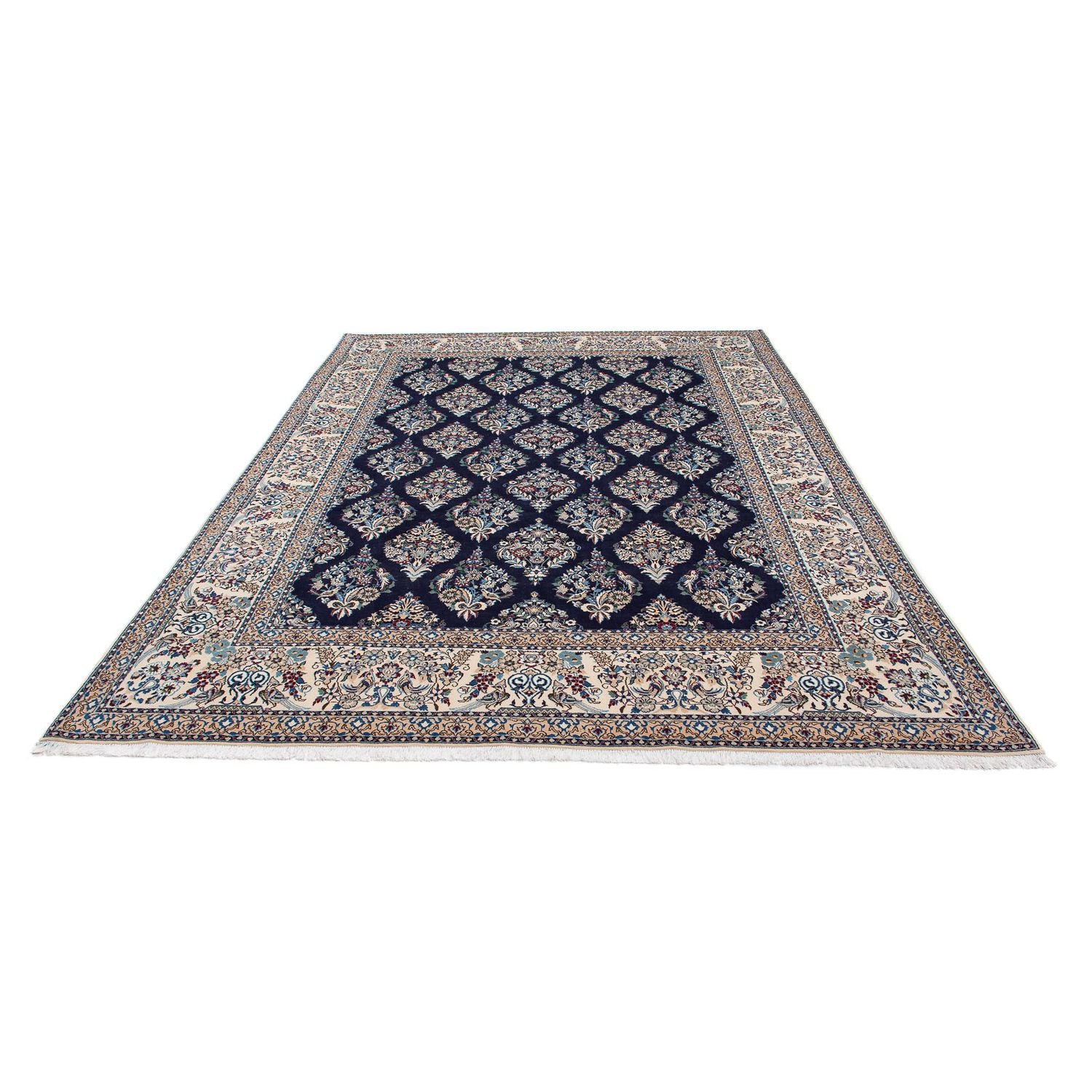 Alfombra Persa - Nain - Prima - 300 x 207 cm - azul oscuro
