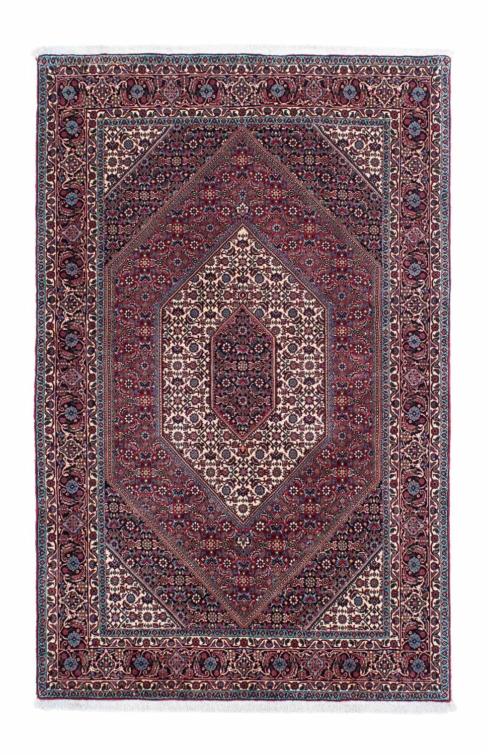 Alfombra persa - Bidjar - 203 x 130 cm - rojo claro