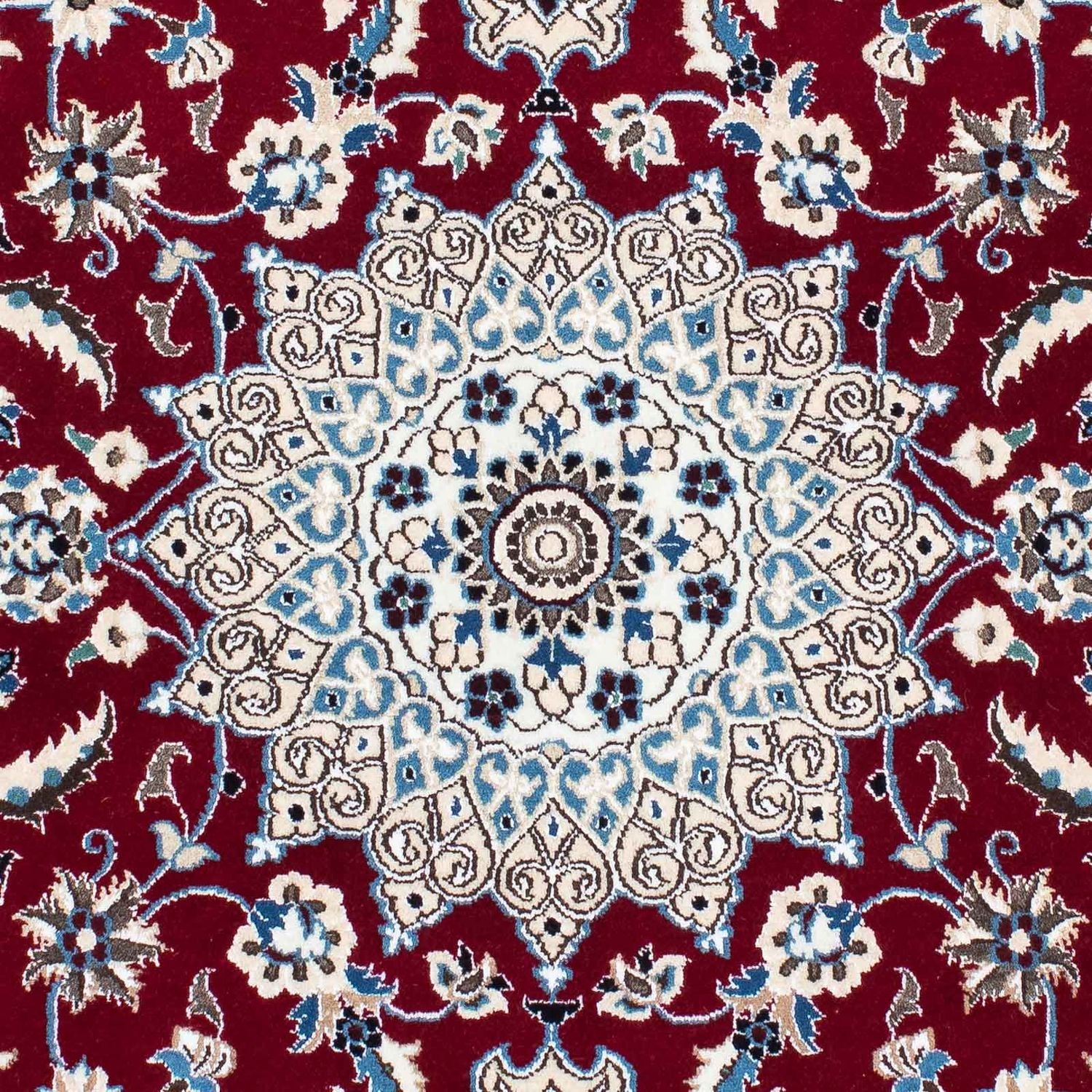 Alfombra Persa - Nain - Real - 175 x 112 cm - rojo oscuro