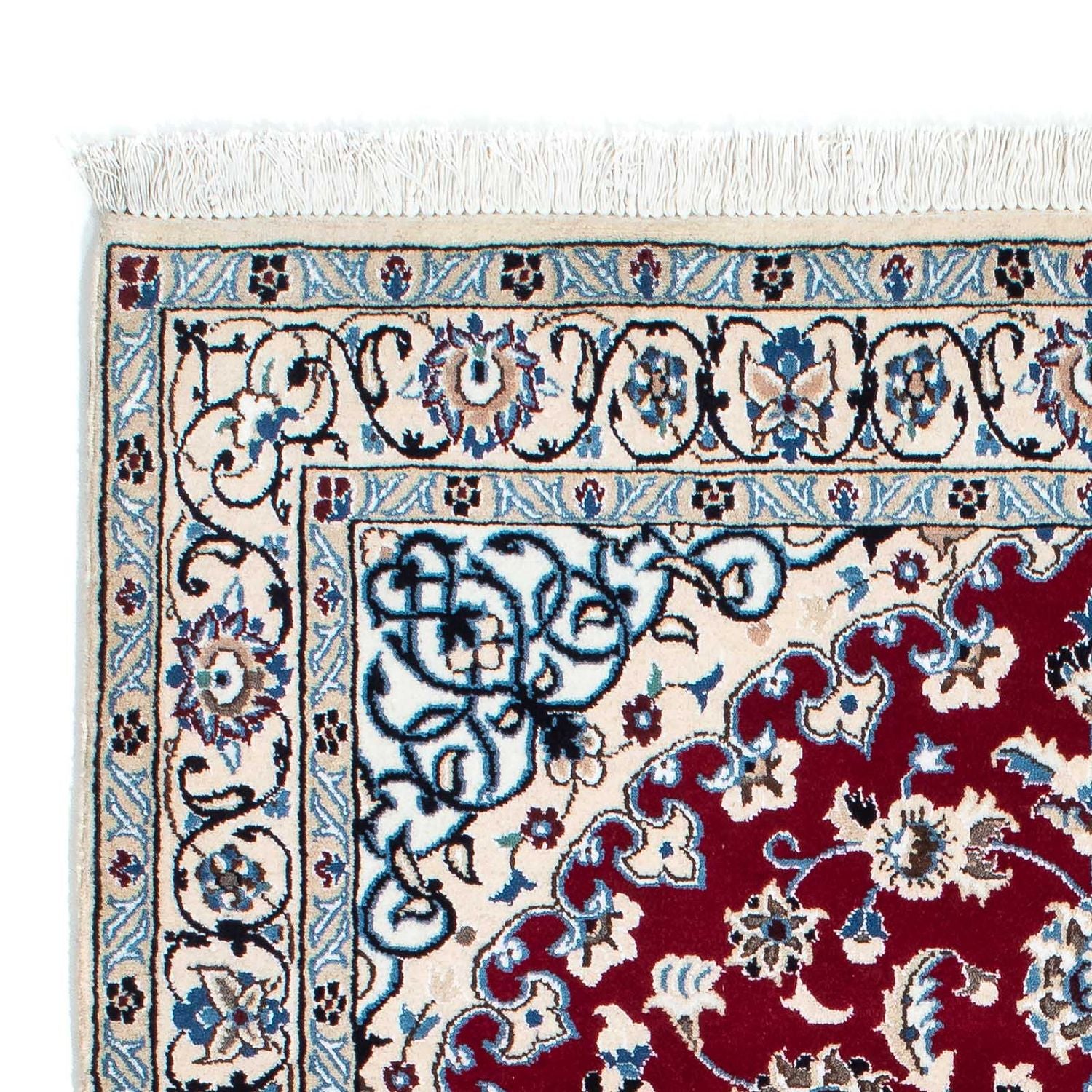 Alfombra Persa - Nain - Real - 175 x 112 cm - rojo oscuro