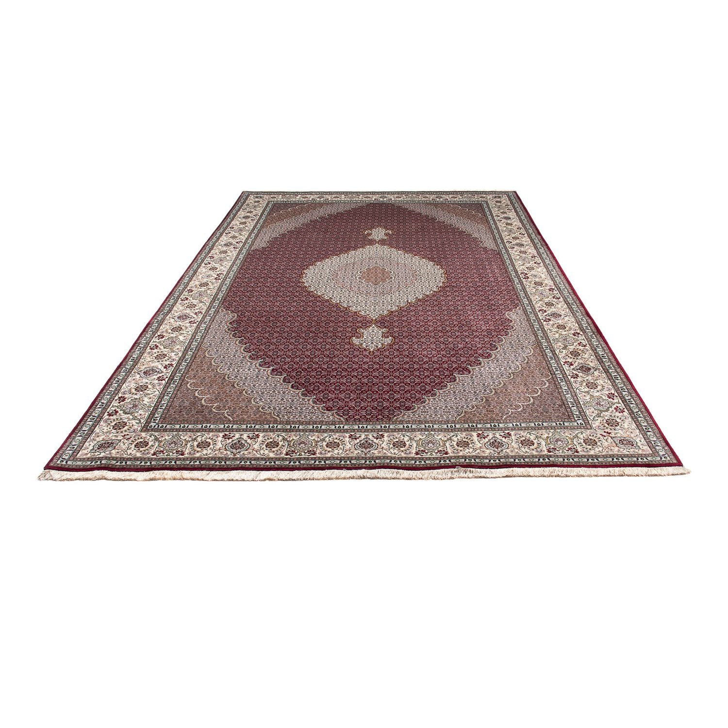 Alfombra persa - Tabriz - 297 x 203 cm - rojo oscuro