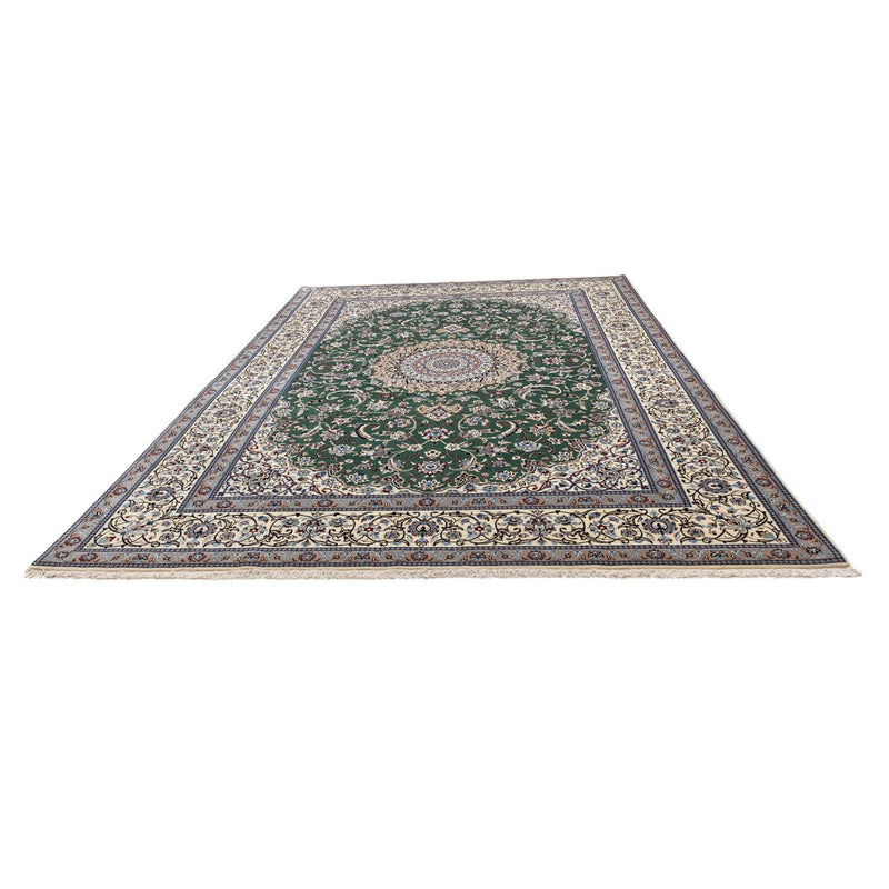 Alfombra Persa - Nain - Real - 354 x 245 cm - verde oscuro