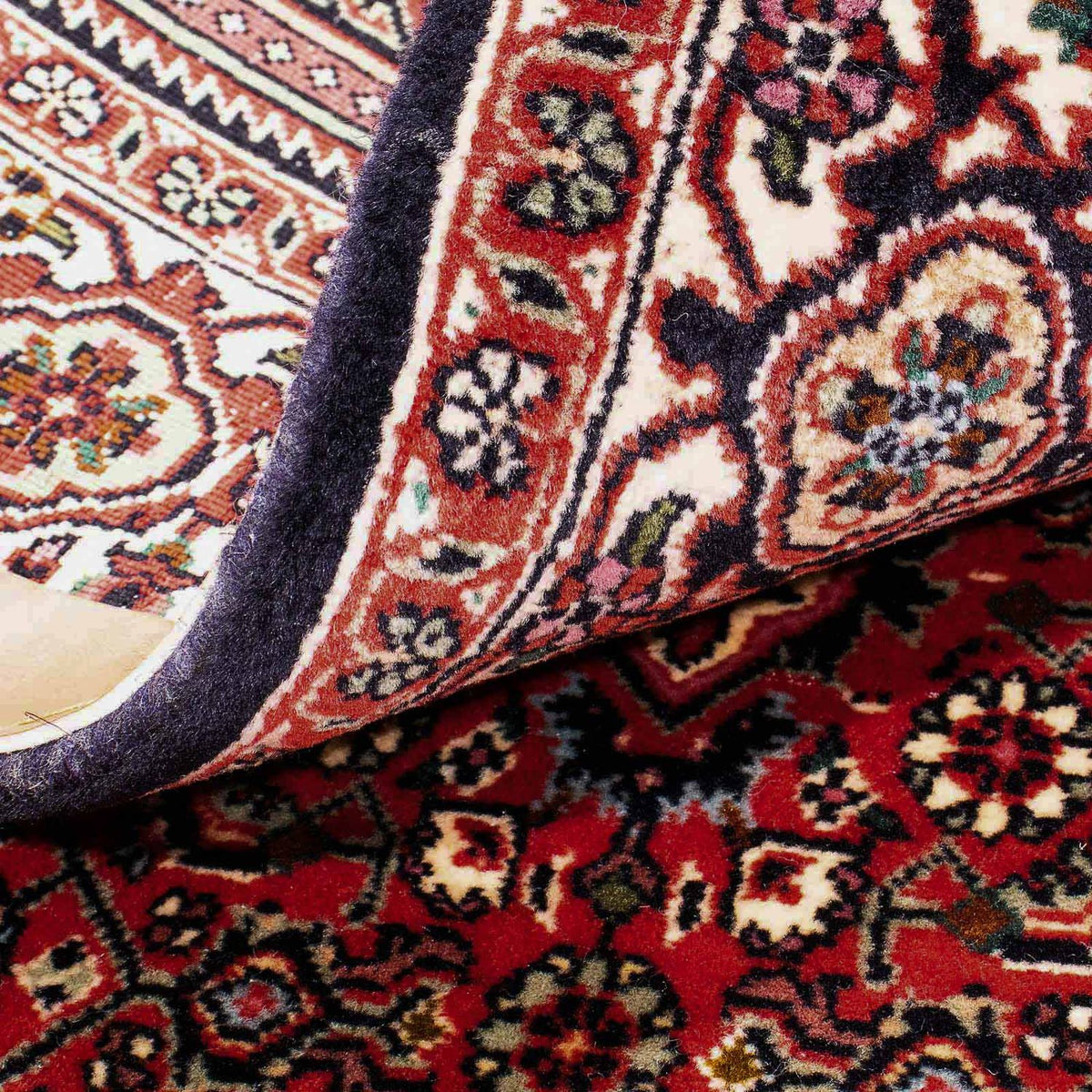 Alfombra persa - Bidjar - 183 x 110 cm - rojo claro