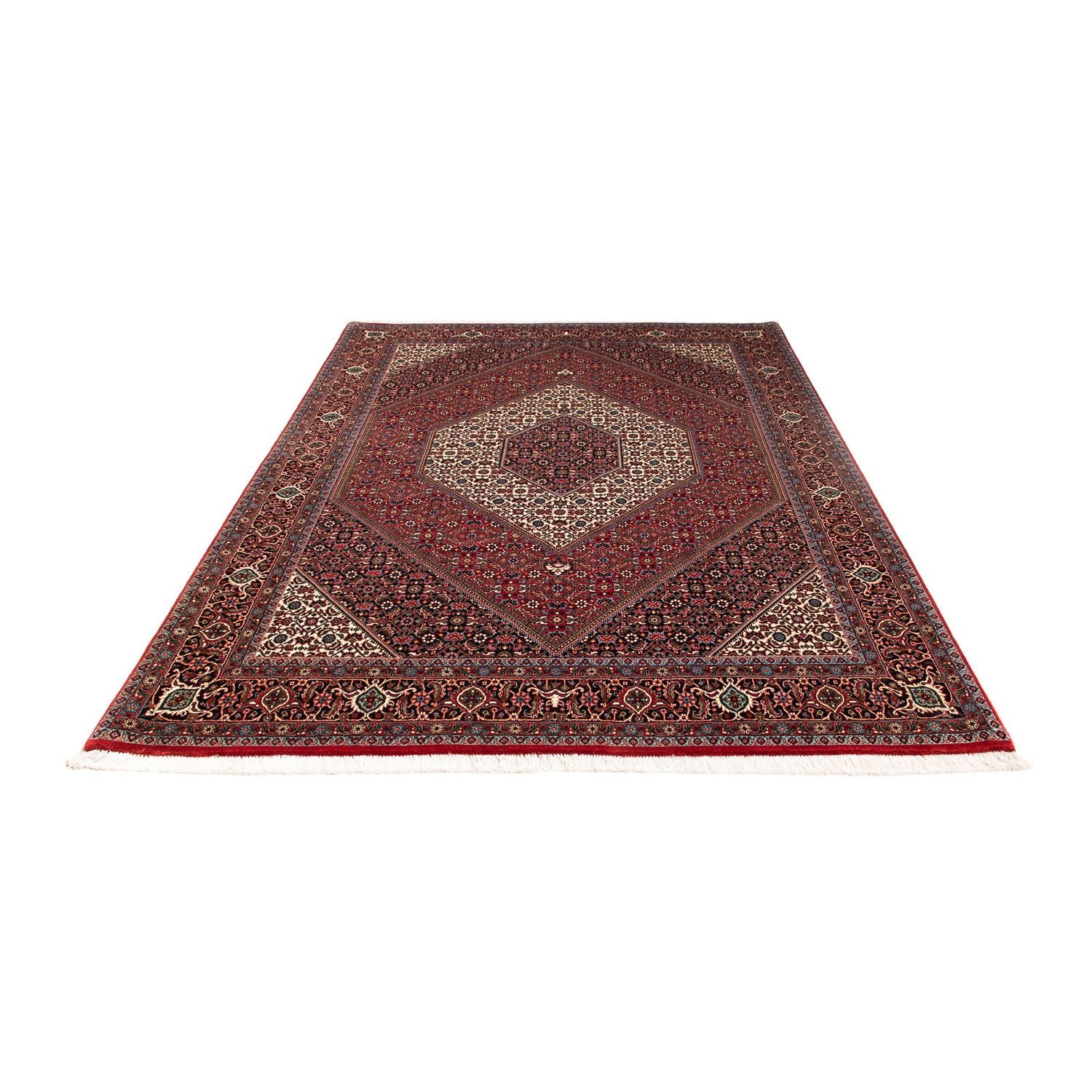 Alfombra persa - Bidjar - 245 x 172 cm - rojo oscuro