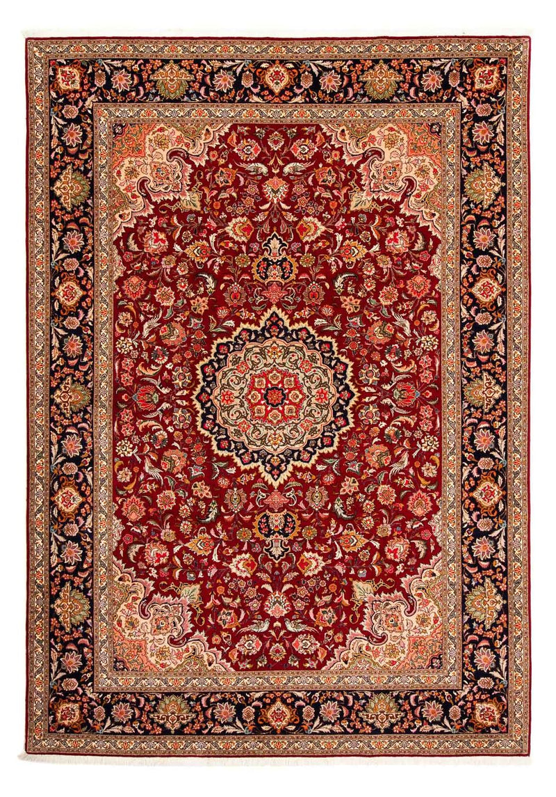 Alfombra Persa - Tabriz - Real - 303 x 209 cm - rojo oscuro
