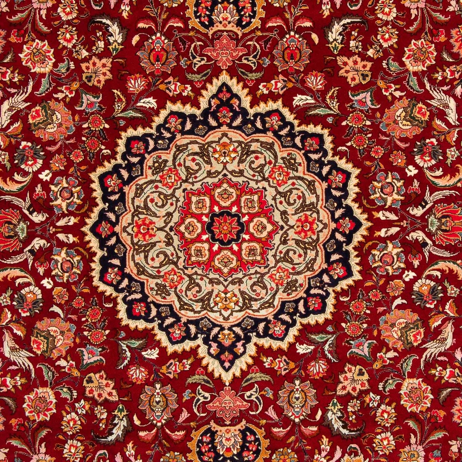 Alfombra Persa - Tabriz - Real - 303 x 209 cm - rojo oscuro