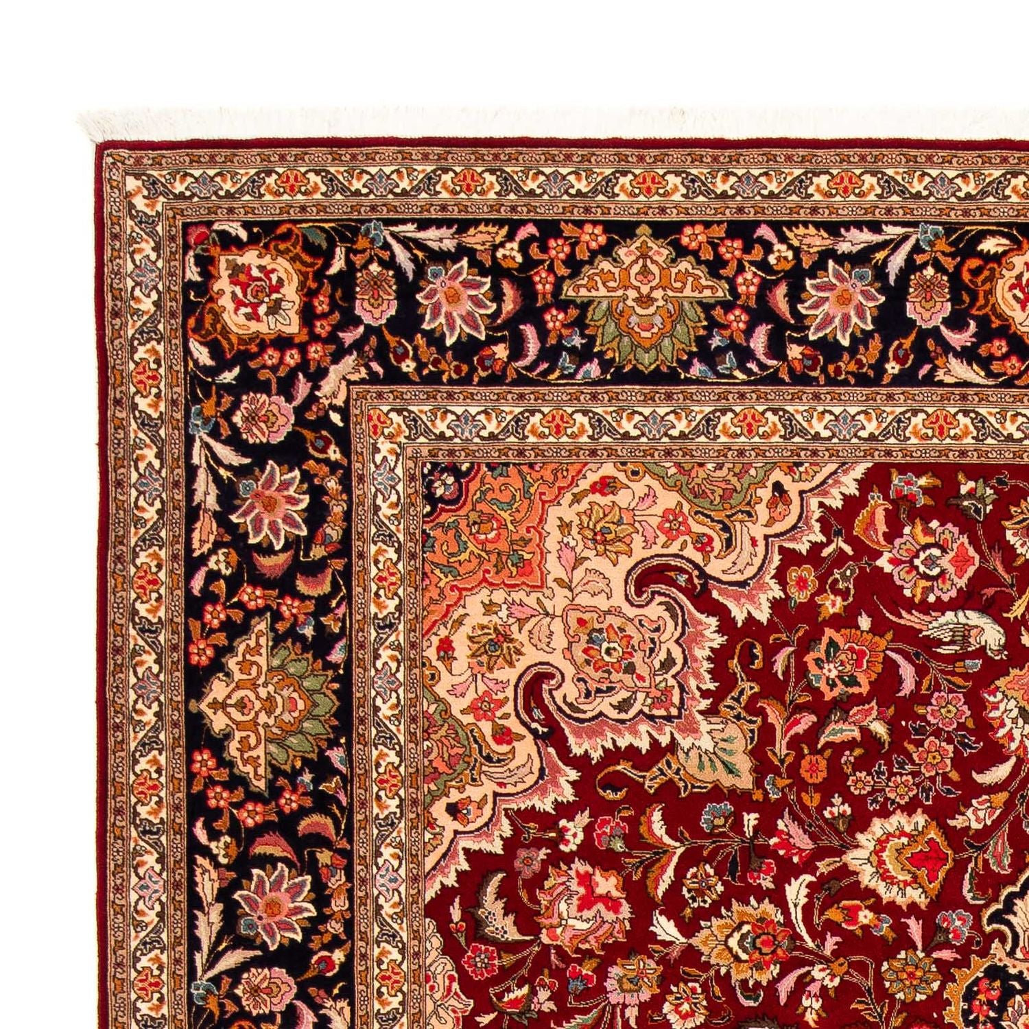 Alfombra Persa - Tabriz - Real - 303 x 209 cm - rojo oscuro
