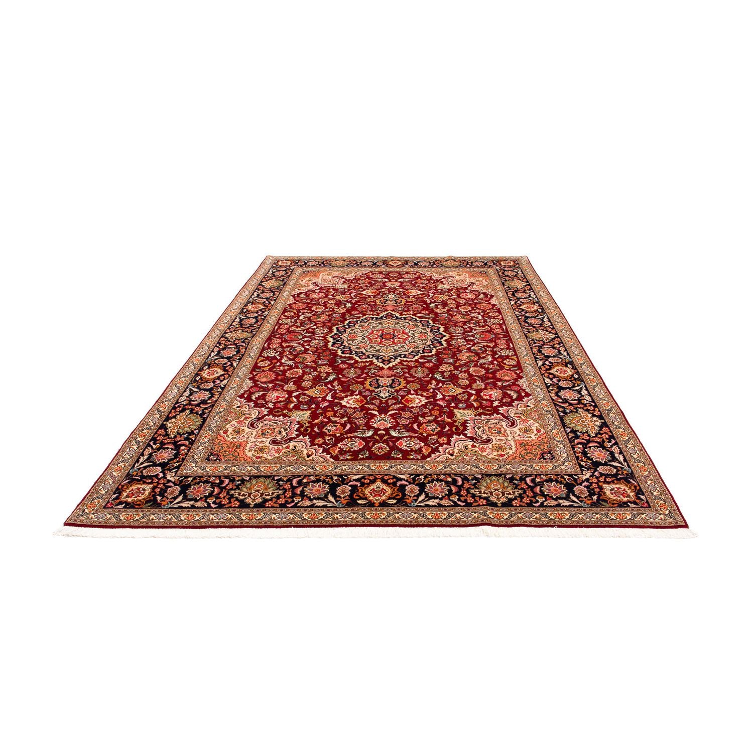 Alfombra Persa - Tabriz - Real - 303 x 209 cm - rojo oscuro