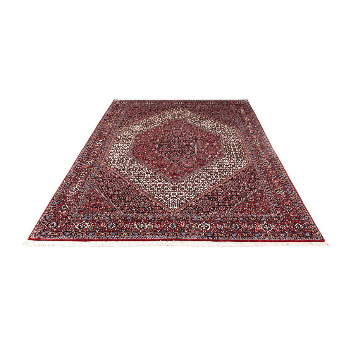 Alfombra persa - Bidjar - 241 x 170 cm - rojo oscuro
