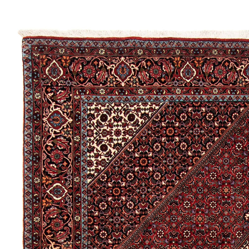 Alfombra persa - Bidjar - 254 x 174 cm - rojo oscuro