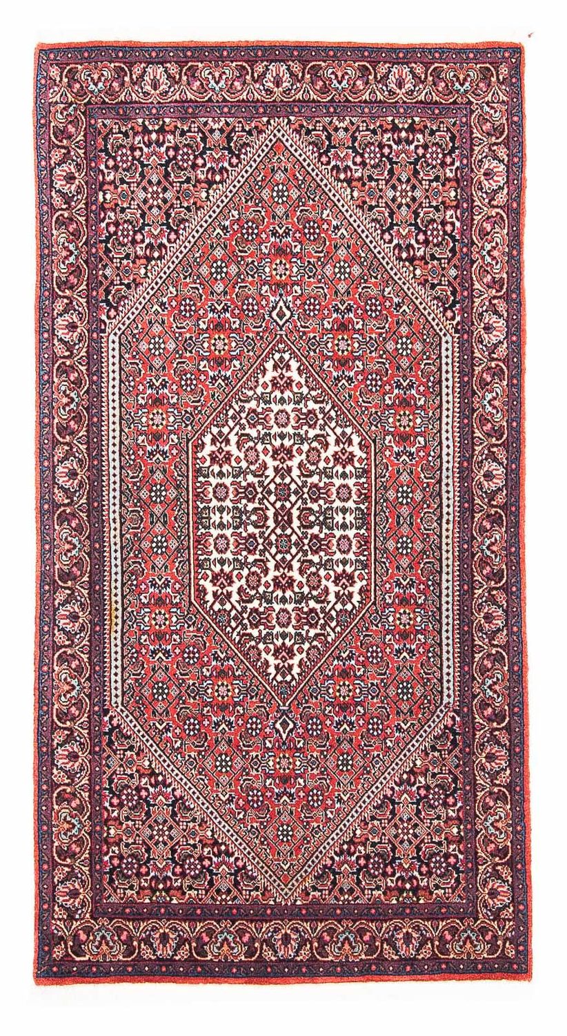 Alfombra persa - Bidjar - 135 x 72 cm - rojo claro