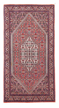 Alfombra persa - Bidjar - 135 x 72 cm - rojo claro