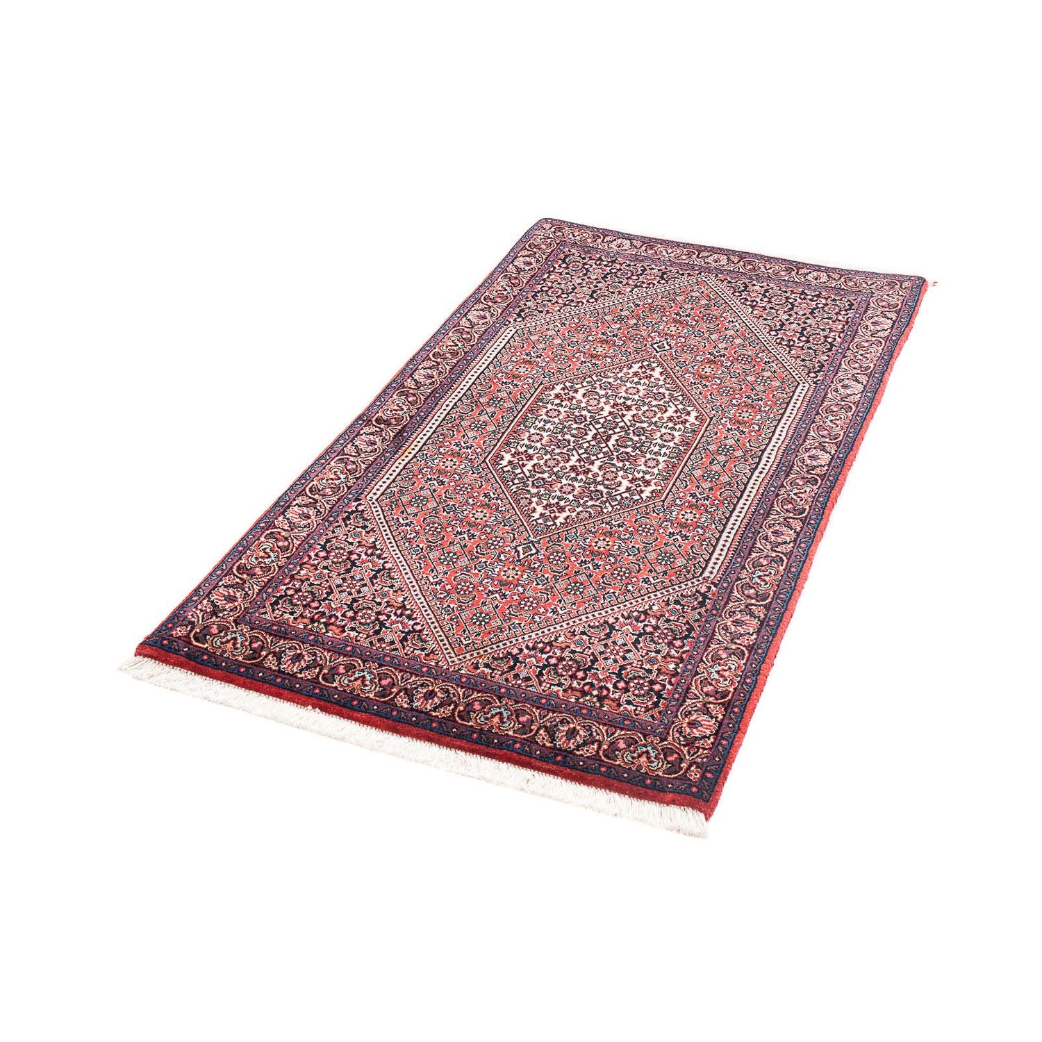 Alfombra persa - Bidjar - 135 x 72 cm - rojo claro