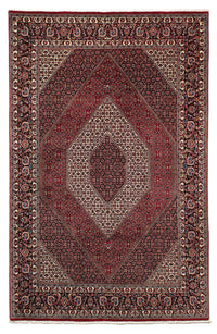 Alfombra persa - Bidjar - 305 x 203 cm - rojo oscuro