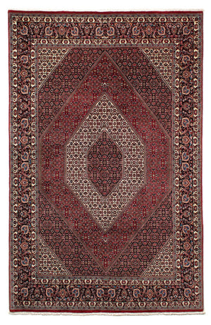 Alfombra persa - Bidjar - 305 x 203 cm - rojo oscuro