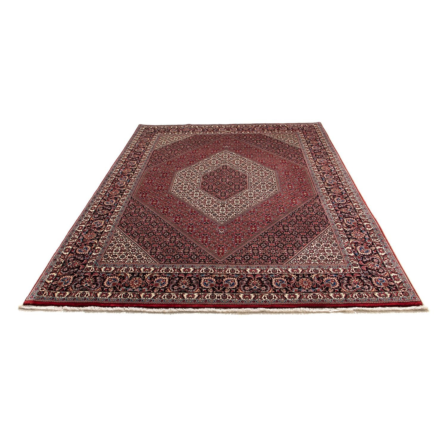Alfombra persa - Bidjar - 305 x 203 cm - rojo oscuro