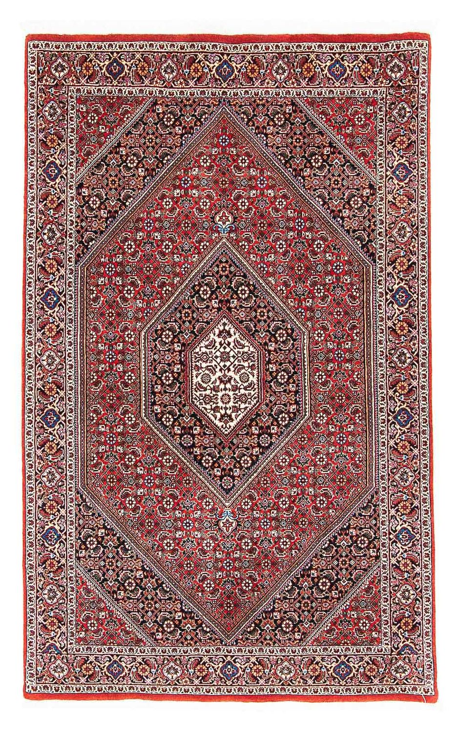 Alfombra persa - Bidjar - 182 x 109 cm - rojo