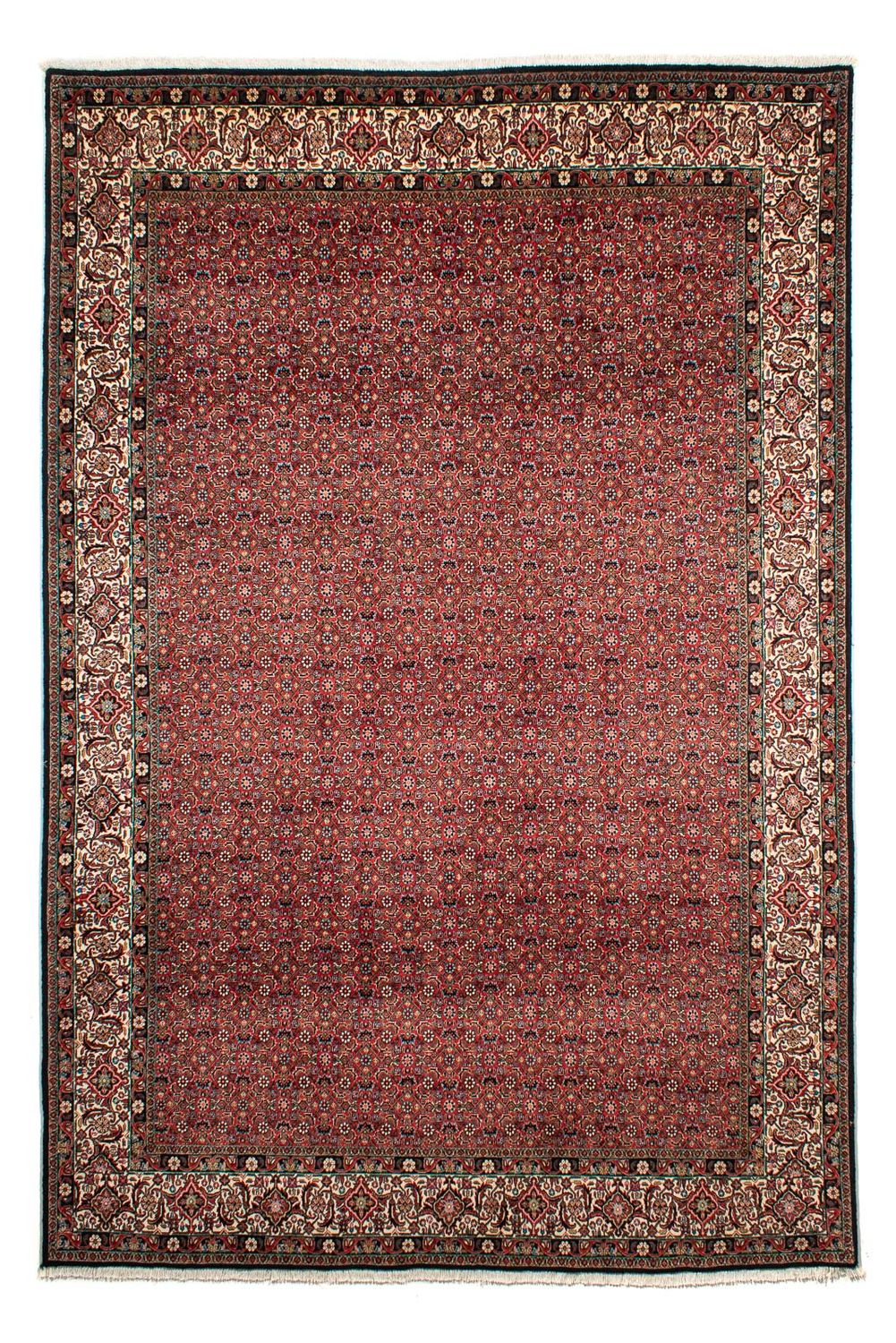 Alfombra persa - Bidjar - 307 x 208 cm - rojo oscuro