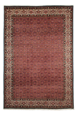 Alfombra persa - Bidjar - 307 x 208 cm - rojo oscuro