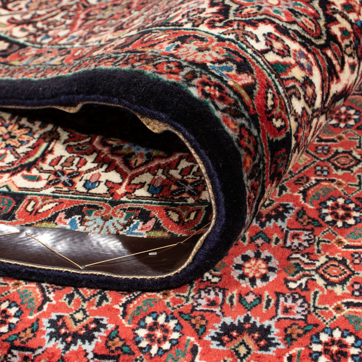 Alfombra persa - Bidjar - 307 x 208 cm - rojo oscuro