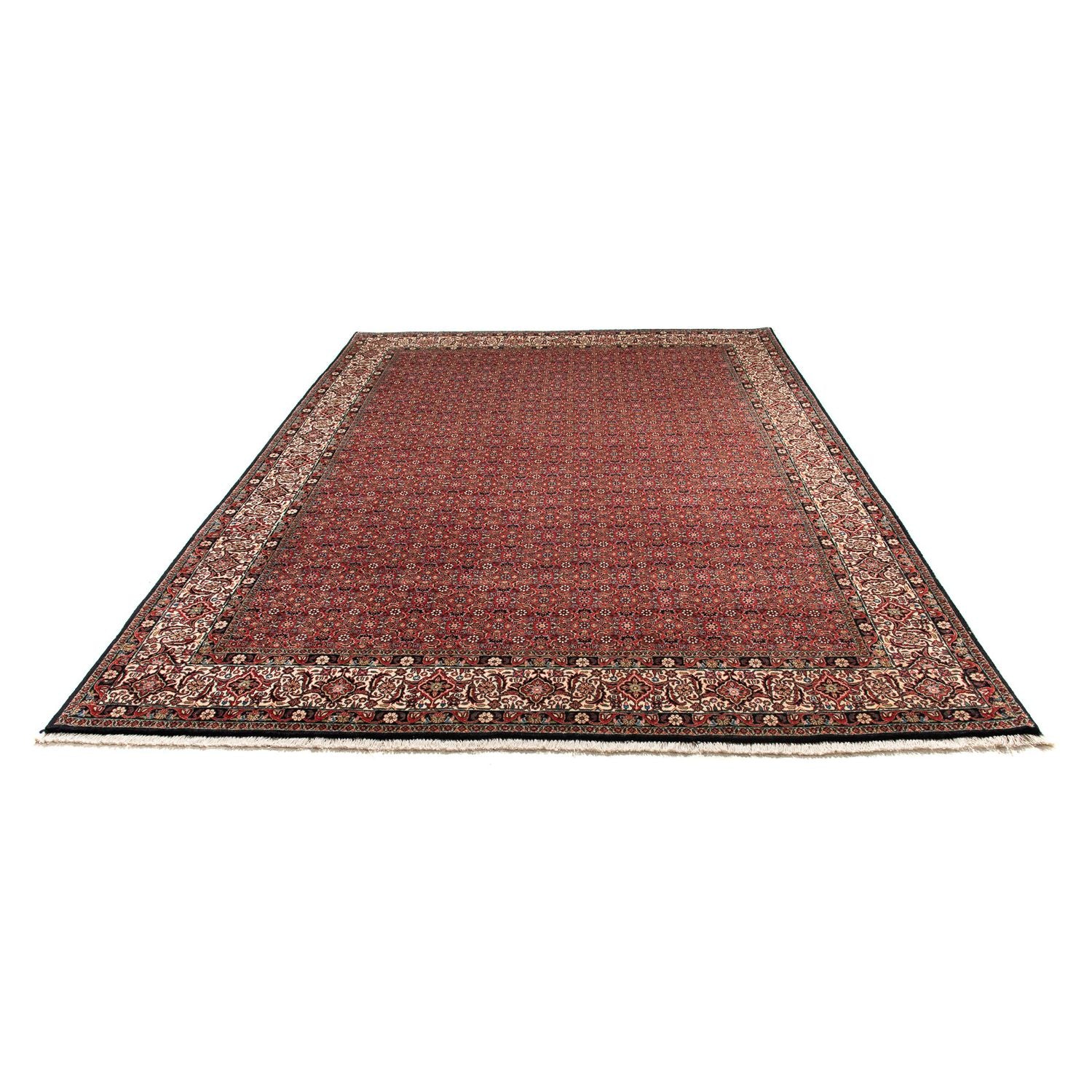 Alfombra persa - Bidjar - 307 x 208 cm - rojo oscuro