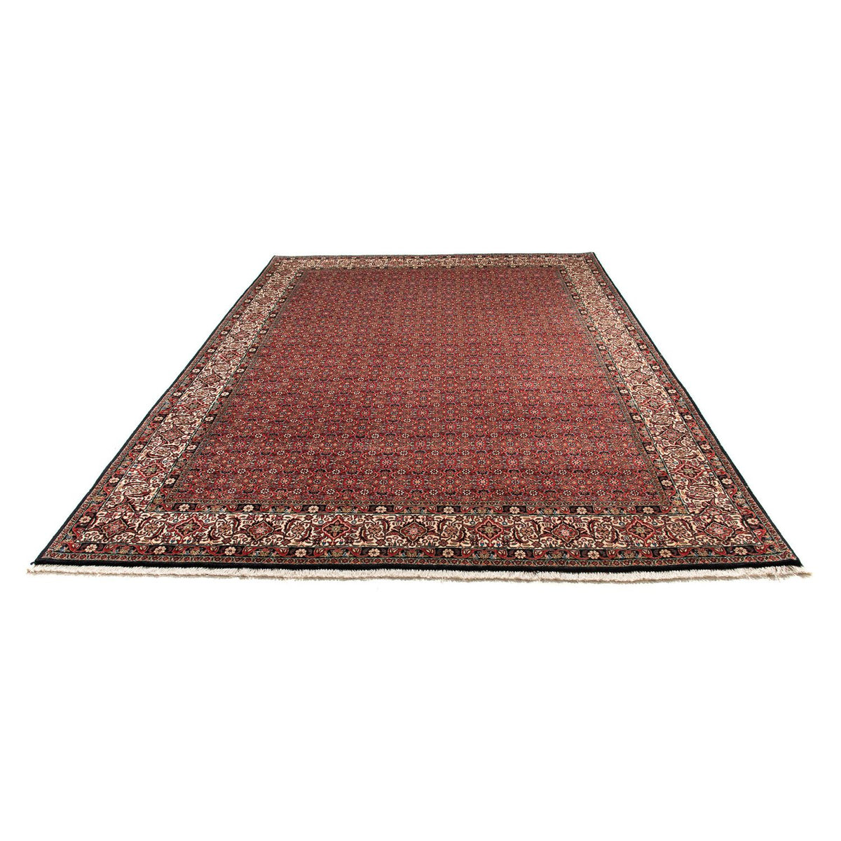Alfombra persa - Bidjar - 307 x 208 cm - rojo oscuro
