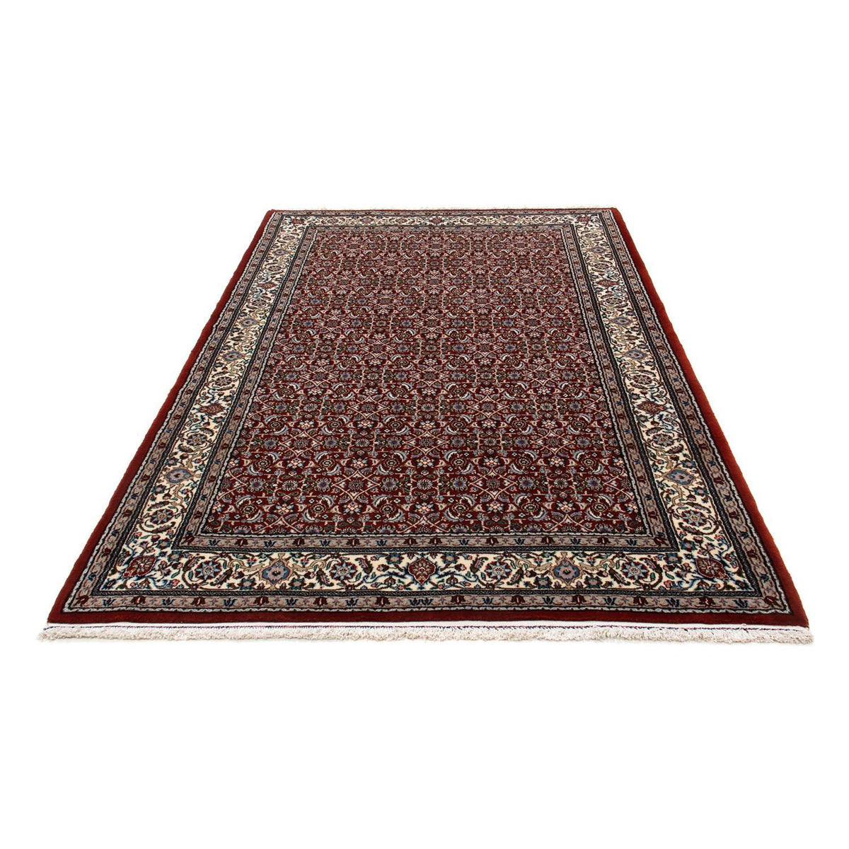 Alfombra persa - Clásica - 226 x 138 cm - rojo oscuro