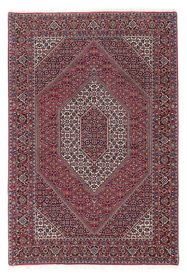 Alfombra persa - Bidjar - 206 x 132 cm - rojo oscuro