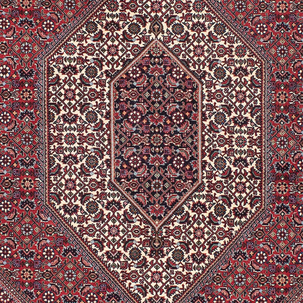 Alfombra persa - Bidjar - 206 x 132 cm - rojo oscuro