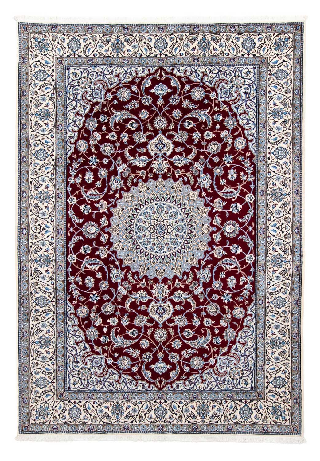 Alfombra Persa - Nain - Real - 288 x 202 cm - rojo oscuro