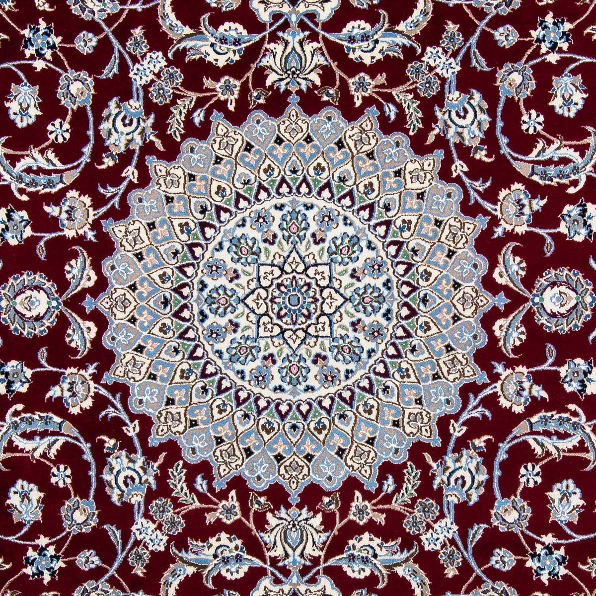 Alfombra Persa - Nain - Real - 288 x 202 cm - rojo oscuro