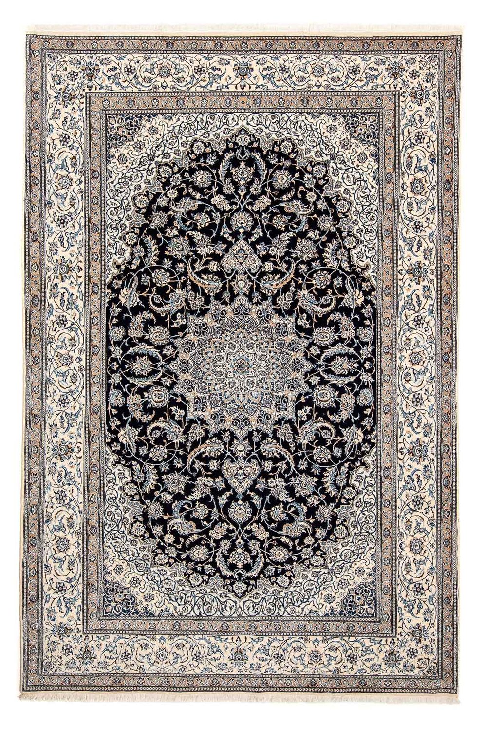 Alfombra Persa - Nain - Prima - 301 x 201 cm - azul oscuro