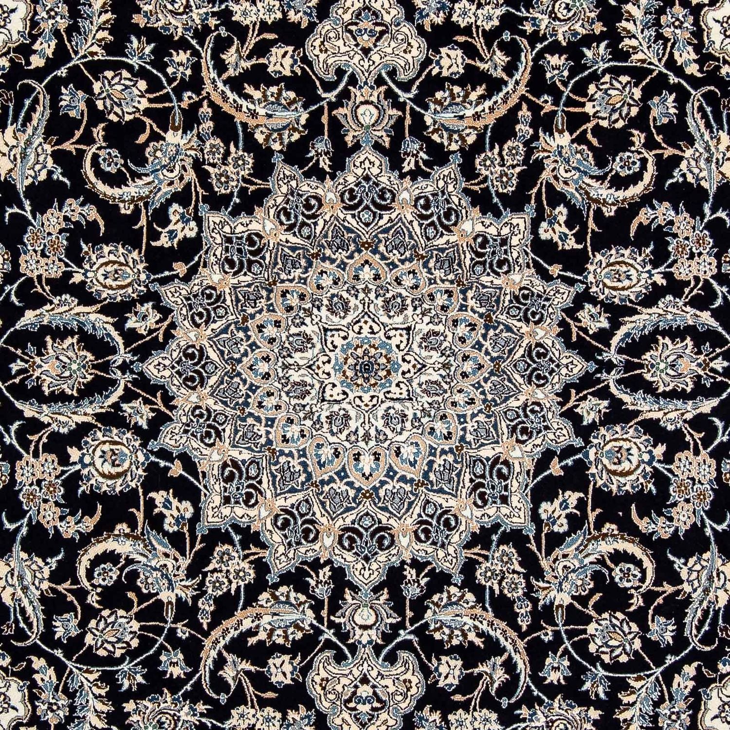 Alfombra Persa - Nain - Prima - 301 x 201 cm - azul oscuro