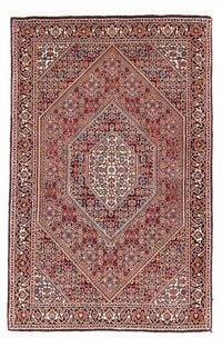 Alfombra persa - Bidjar - 145 x 91 cm - rojo claro
