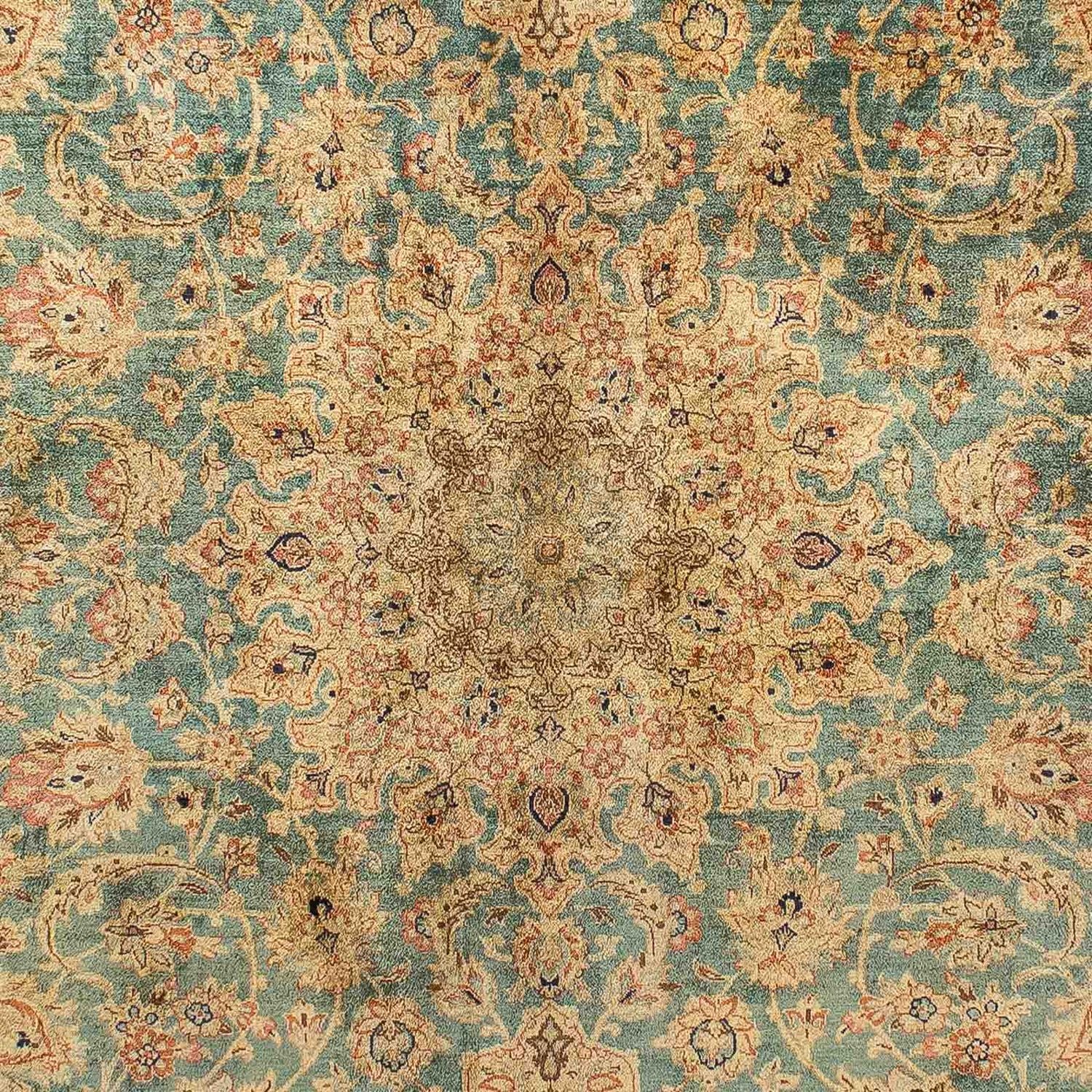 Alfombra de seda - Ghom Seda - Prima - 216 x 132 cm - azul oscuro