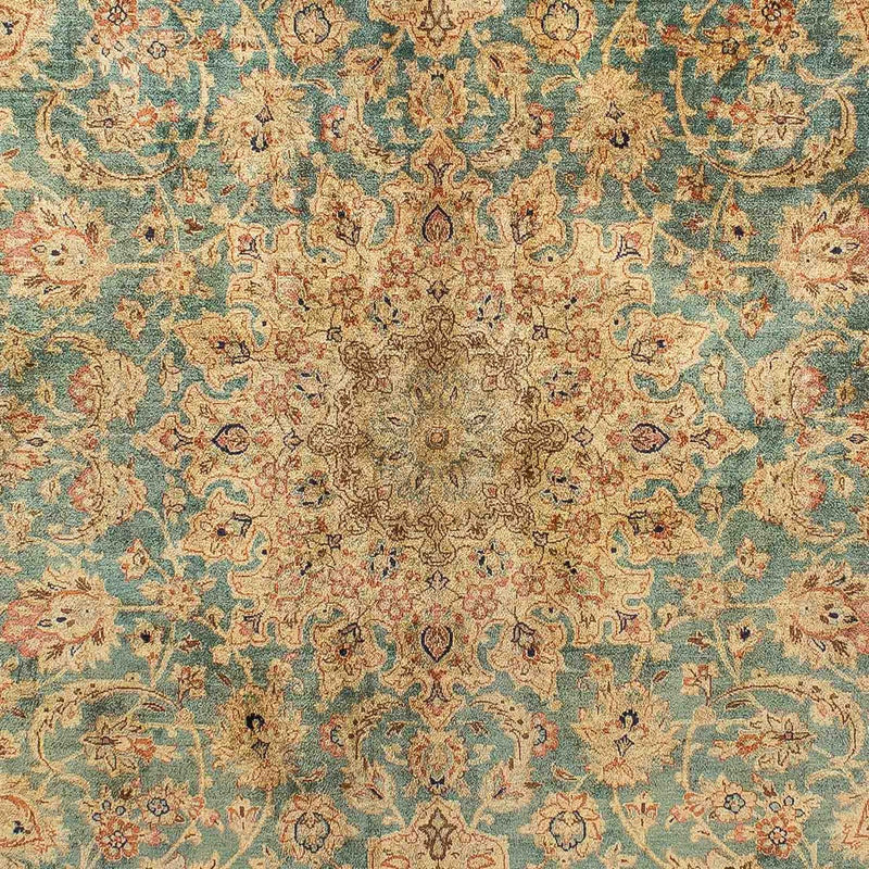 Alfombra de seda - Ghom Seda - Prima - 216 x 132 cm - azul oscuro