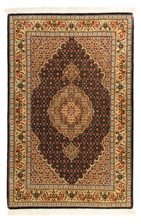 Alfombra Persa - Tabriz - Real - 129 x 82 cm - azul oscuro