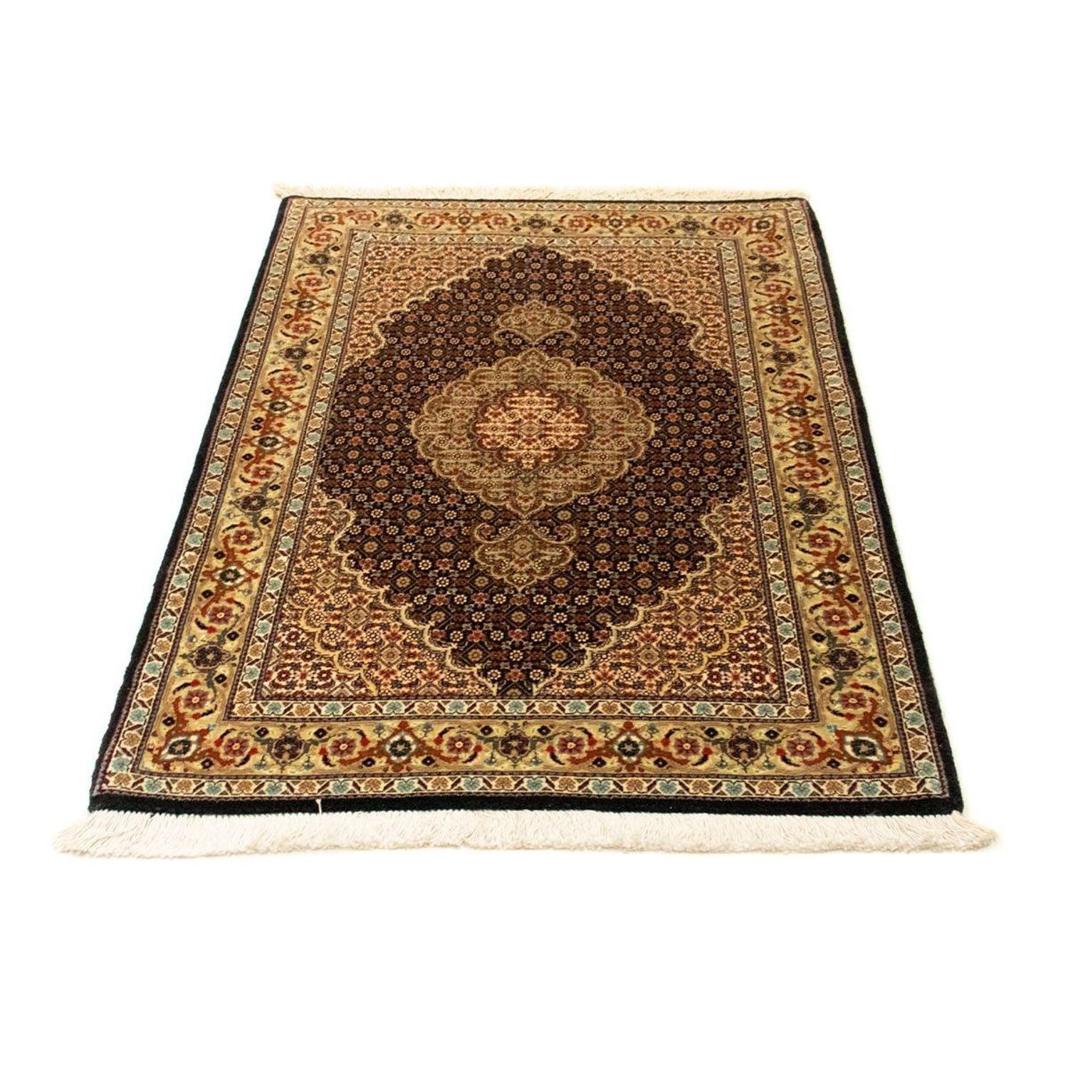 Alfombra Persa - Tabriz - Real - 129 x 82 cm - azul oscuro