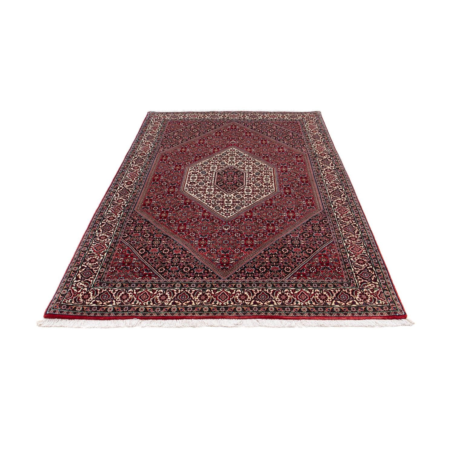 Alfombra persa - Bidjar - 212 x 132 cm - rojo claro